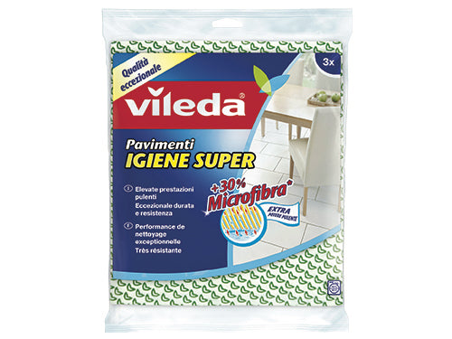 Vileda Panni Pavimenti Igiene Super 3 Pz. Prezzo per Pezzo.