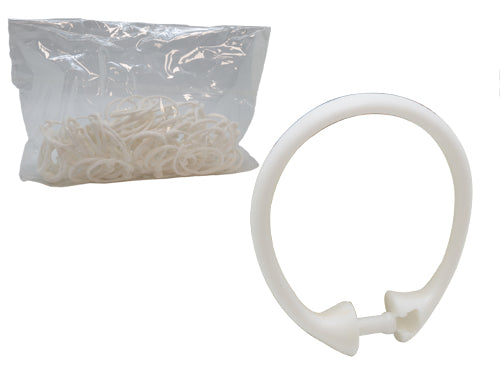 Anelli per tende doccia plastica. Prezzo per Confezione.
