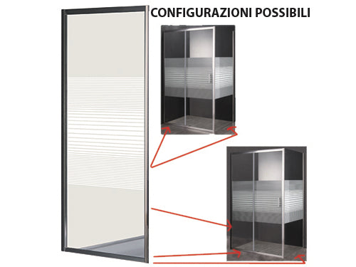Parete fissa box doccia Brixo Aquila H 185 cm. Prezzo per Pezzo.