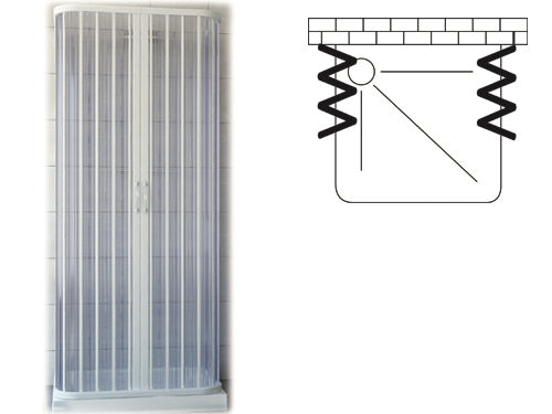 Box doccia Brixo PVC Manta H 185 cm. Prezzo per Pezzo.