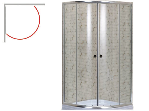 Box doccia semicircolare Brixo Giglio H 190 cm. Prezzo per Pezzo.
