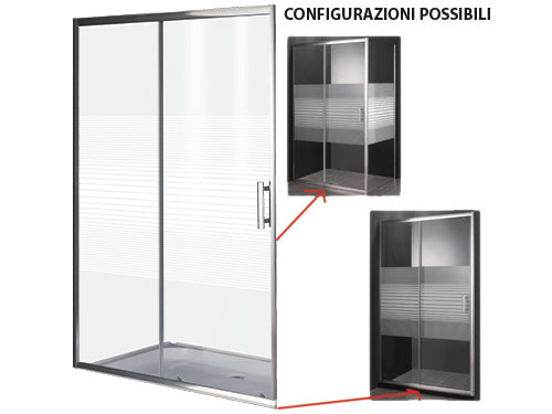 Parete scorrevole box doccia Brixo mod. Narciso e mod. Iris H 190 cm. Prezzo per Pezzo.