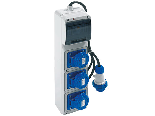 Quadri elettrici industriali portatili CEE 3 prese. Prezzo per Pezzo.