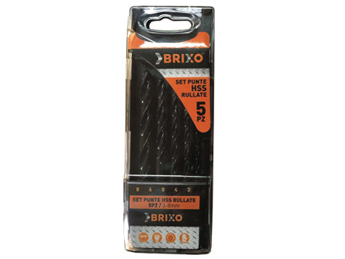 Set punte Brixo HSS rullate 5 Pz. Prezzo per Pezzo.