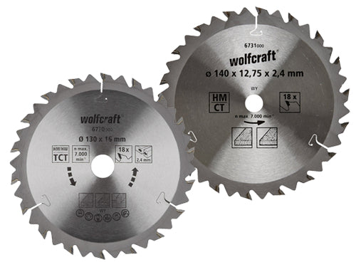 Lame per seghe circolari 18 denti Wolfcraft 673. Prezzo per Pezzo.