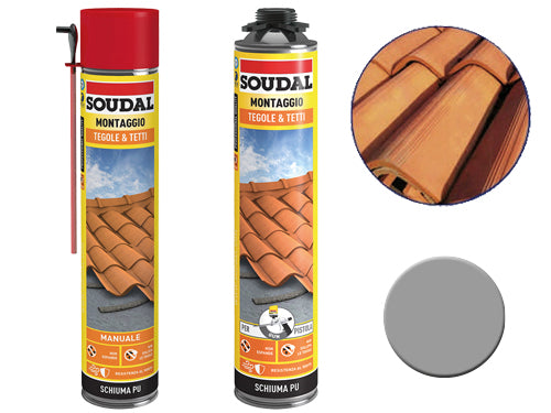 Schiuma poliuretanica Soudal per Tegole e Coppi. Prezzo per Pezzo.