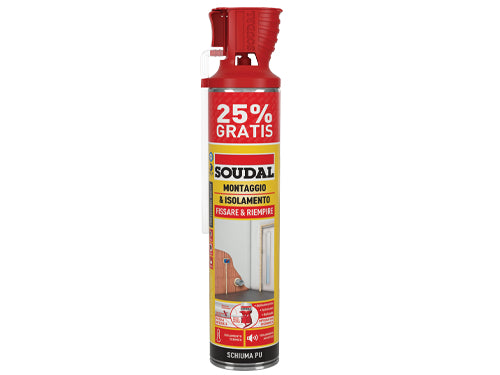 Schiuma Soudal Montaggio&Isolamento Genius Gun Poliuretanica. Prezzo per Pezzo.
