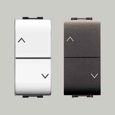 DOPPIO PULSANTE INTERBLOCCATO 'MYLIFE' 10A 250V~ - Bianco. Prezzo per Pezzo.