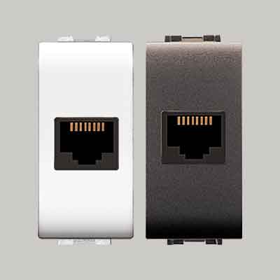 PRESA TELEFONICA RJ11 'MYLIFE' Plug 6/4 - Bianco. Prezzo per Pezzo.