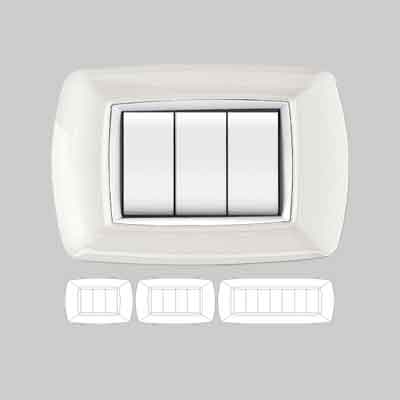 PLACCA COPRINTERRUTTORI BIANCA 'MYLIFE' 2 moduli. Prezzo per Pezzo.