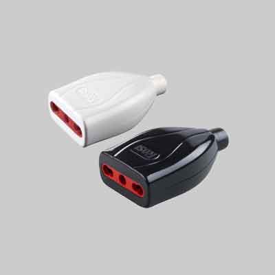 PRESA MOBILE 10/16A ROSI 2P+T - Col. Nero. Prezzo per Pezzo.