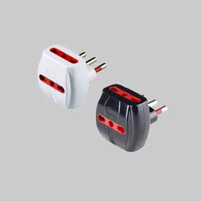 ADATTATORE TRIPLO 16A ROSI 2P+T - prese 10/16A 2P+T, Col. Bianco. Prezzo per Pezzo.