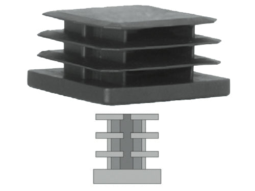 Sottopiedi puntali alettati quadri. Prezzo per Pezzo.