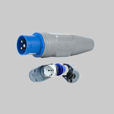ADATTATORE CONVERTISPINA spina 2P+T 16A 230V CEE - presa schuko 10/16A 230V. Prezzo per Pezzo.