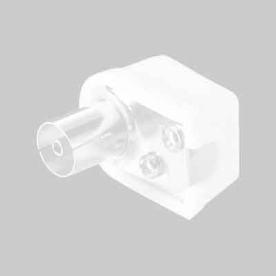 PRESA COASSIALE TV A 90° Ø mm 9,5. Prezzo per Pezzo.