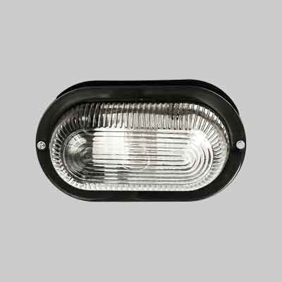 PLAFONIERA OVALE Colore nero. Prezzo per Pezzo.