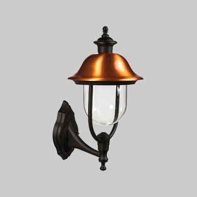 LANTERNA DA PARETE 'CALLIOPE UP' Colore nero/rame. Prezzo per Pezzo.