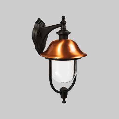 LANTERNA DA PARETE 'CALLIOPE DOWN' Colore nero/rame. Prezzo per Pezzo.