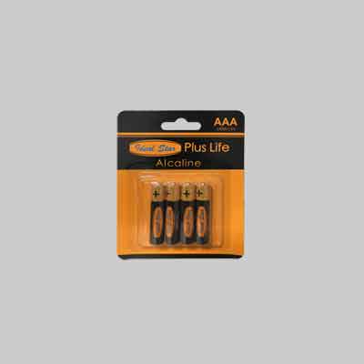 PILE  ALCALINE "PLUS LIFE" MINISTILO IDEAL STAR Blister 4 pezzi. Prezzo per Confezione.