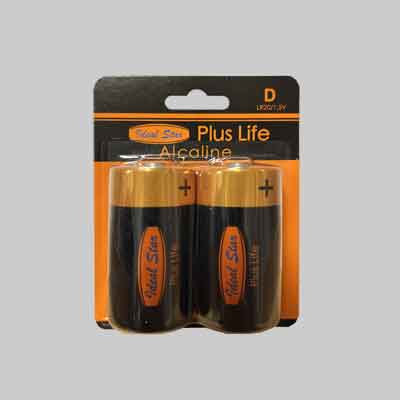 PILE ALCALINE "PLUS LIFE" TORCIA IDEAL STAR Blister 2 pezzi. Prezzo per Confezione.