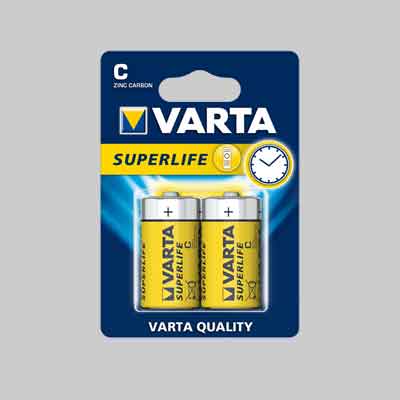 PILE 'SUPERLIFE' 1/2 TORCIA  blister 2 pezzi. Prezzo per Pezzo.