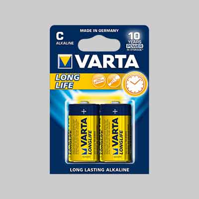 PILE 'LONGLIFE' 1/2 TORCIA  blister 2 pezzi. Prezzo per Pezzo.