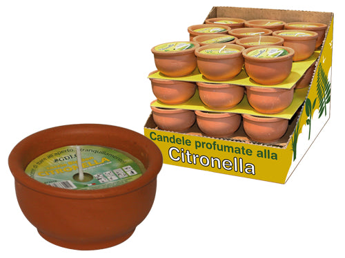 Ceri citronella candele Big Bon coccio. Prezzo per Pezzo.