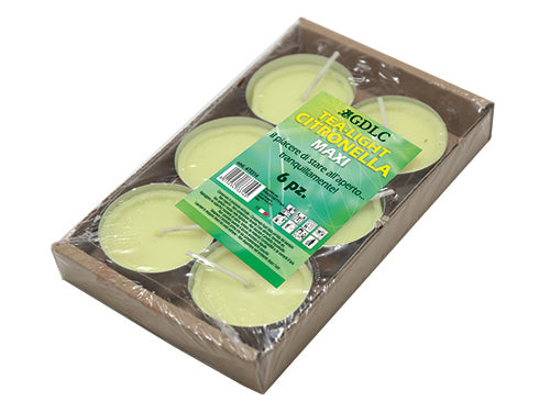 Ceri citronella Candele Tea Light Maxi. Prezzo per Confezione.