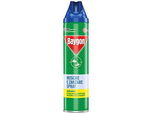 Insetticida spray mosche e zanzare Baygon. Prezzo per Pezzo.