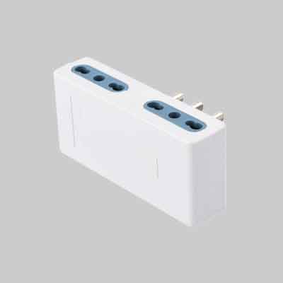 ADATTATORE QUADRUPLO 10A IDEAL STAR 2P+T- prese 10A 2P+T. Prezzo per Pezzo.
