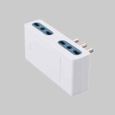 ADATTATORE QUADRUPLO 16A IDEAL STAR 2P+T- prese 10/16A 2P+T. Prezzo per Pezzo.