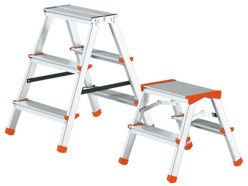 Sgabelli scale alluminio Brixo doppia salita TipTap. Prezzo per Pezzo.