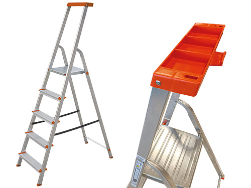 Scale alluminio domestiche Brixo Step Up Alu Domo EN131 Kg150. Prezzo per Pezzo.