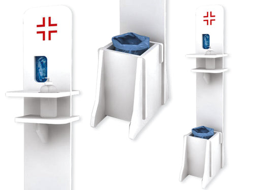 Porta igienizzanti piantana Totem 01. Prezzo per Pezzo.