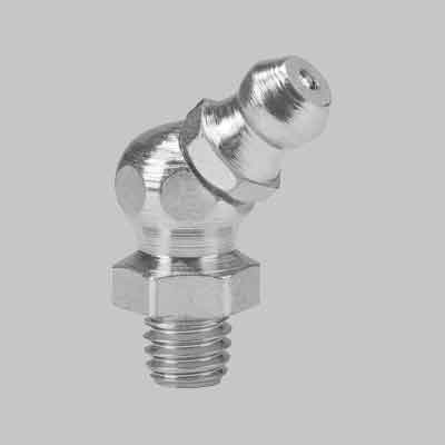 INGRASSATORE TIPO HYDRAULIK A 45° 'BLISTER' M6x1. Prezzo per Pezzo.