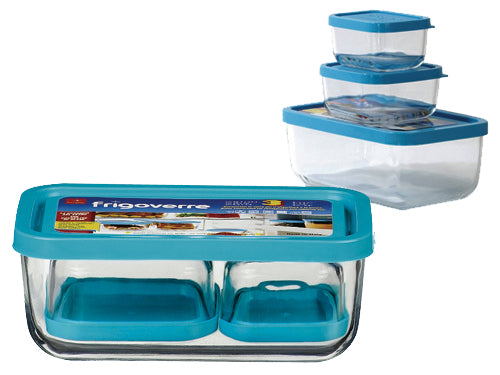 Contenitori vetro Frigoverre Bormioli set 3 pz. Prezzo per Pezzo.