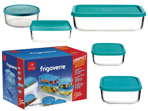 Contenitori vetro Frigoverre Bormioli Compact set 5 pz. Prezzo per Pezzo.