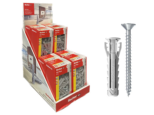 Espositore Tasselli Fischer SX Plus 3 Referenze. Prezzo per Pezzo.