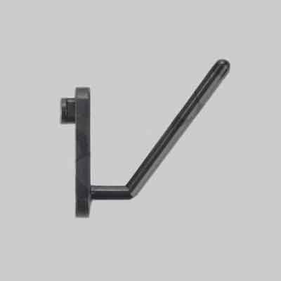 GANCIO PER PANNELLO FORATO 'INCLINATO' mm 40. Prezzo per Pezzo.