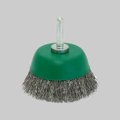 SPAZZOLA A TAZZA INOX CON GAMBO 'SIT' Ø mm 75. Prezzo per Pezzo.