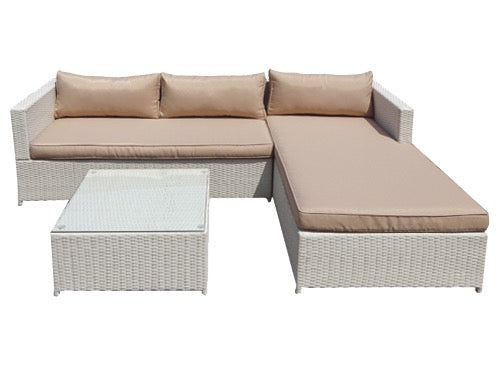 Set rattan angolo relax Morning divano e tavolo. Prezzo per Pezzo.