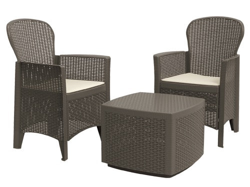 Set rattan TREE tavolo e poltrone. Prezzo per Pezzo.