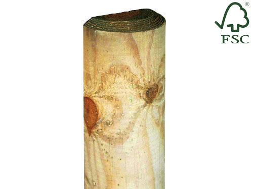 Pali LASA impregnati mezzi tondi. Prezzo per Pezzo.