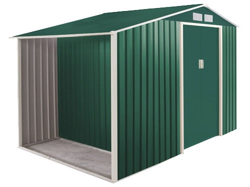 Garden Cottage Metalgreen L278 con legnaia. Prezzo per Pezzo.