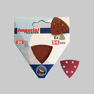 FOGLIO ABRASIVO VELCRATO A DELTA Grana 180 - 6 pezzi. Prezzo per Confezione.