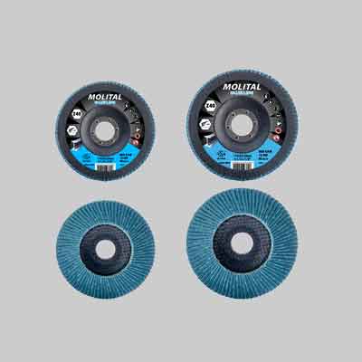 DISCO LAMELLARE ALLO ZIRCONIO 'BLUE LINE' Ø mm 115x22 - grana 40. Prezzo per Pezzo.