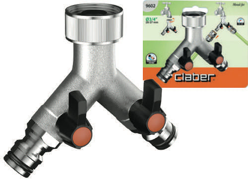 Presa a 2 vie Metal Jet Claber 9602. Prezzo per Pezzo.