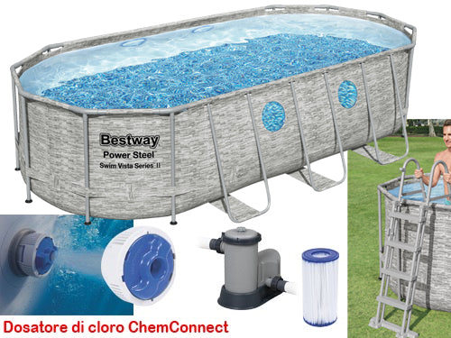 Piscine ovali Steel Set Vista BestWay 56716. Prezzo per Pezzo.