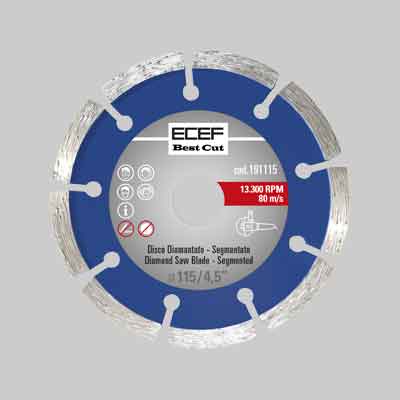 DISCO DIAMANTATO 'UNIVERSALE' SEGMENTATO Ø mm 230. Prezzo per Pezzo.