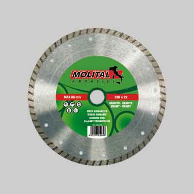 DISCO DIAMANTATO 'GRANITO' 'MOLITAL' Ø mm 230. Prezzo per Pezzo.